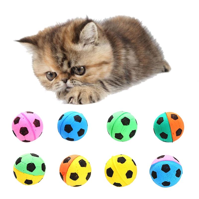 10x Small Rebounding for Cats To for Play Colorful DIY Craft and Art Supplies 4cm Soft Rebounding Balls for Cats Lightwe