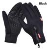 Winter Gloves for Men, Windproof & Warm, Polyester Fabric with Zipper Closure, Ideal for Outdoor Cycling Winter Gloves