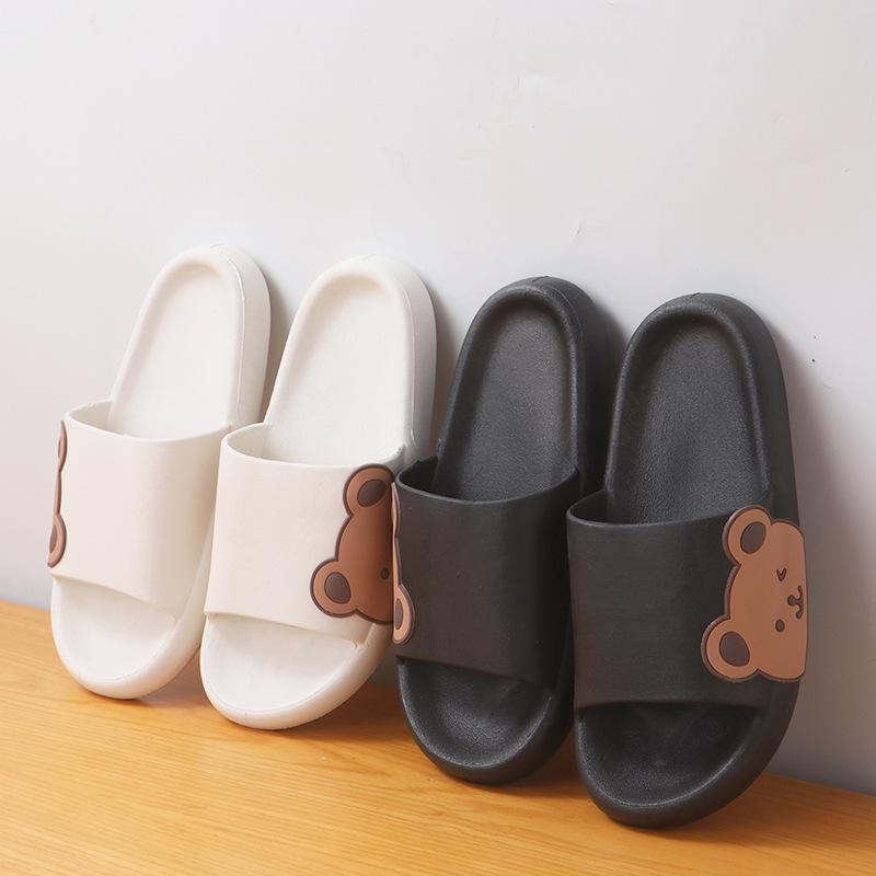 Men's Outdoor Summer Slippers, Women's Comfy Indoor Slippers, Couple's Cartoon Sandals, Men's Bear Flip Flops.