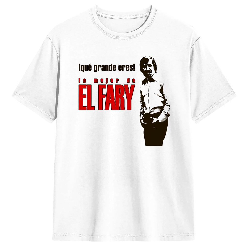 El Fary Spanish Retro () T Shirt Summer Trendy Cool TShirts Cotton O Neck Oversize Top Tees Short Sleeve Vintage Tshirt