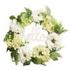 Artificial Hydrangea Wreath with Hello Sign for Indoor Outdoor Wall Door Decor 40cm Silk Flower Ring for Home and Party Setting