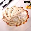 European Style Large Crystal Glass Fruit and Snack Plate for Home Living Room Coffee Table