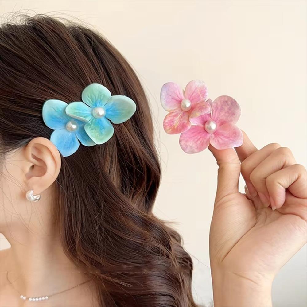 Simulation Butterfly Orchid Flower Hair Clip Orchid Flower Duckbill Clip Bohemia Headwears  Girl