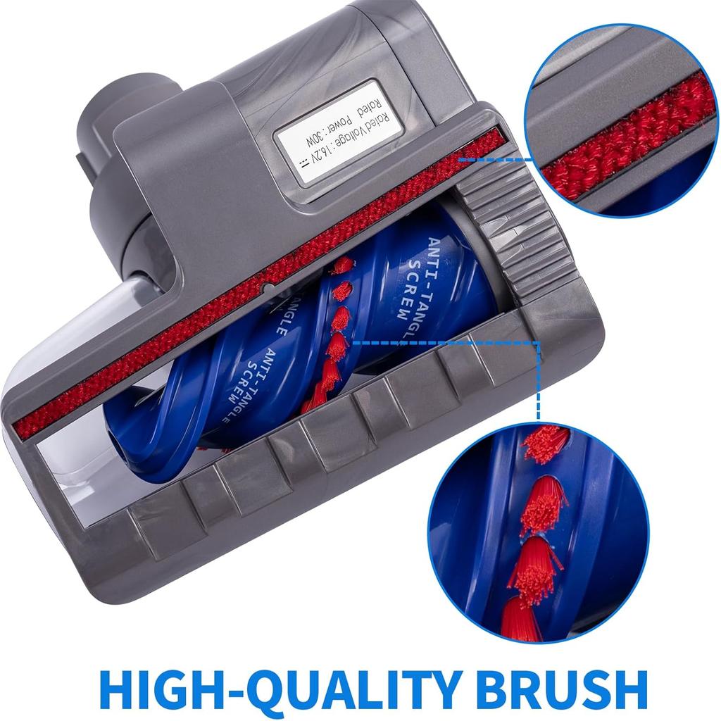 Mini Brush Head Tool Compatible with Dyson V7 V8 V10 V11 V17 Cordless Vacuum Cleaners, Vacuum Couth Mattress Upholstery Tool Head Replacement Parts