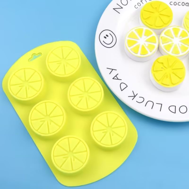 Fruit Shaped Silicone Molds, 3D Lemon Fondant Mold Chocolate Candy Biscuit Sugar Baking Mold for Cake Cupcake Dessert Candle 1PS