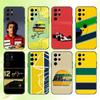 Formula 1 Racing AyrtonS SennaS Phone Case For Samsung S 25,24,23,22,30,21,10,9,Ultra,Plus,Lite,FE,4,5G Black Soft Case