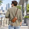 CONTACT'S Portafogli in vera pelle per uomo Borsa a tracolla Borsa per telefono Porta carte Borsa con cerniera multipla