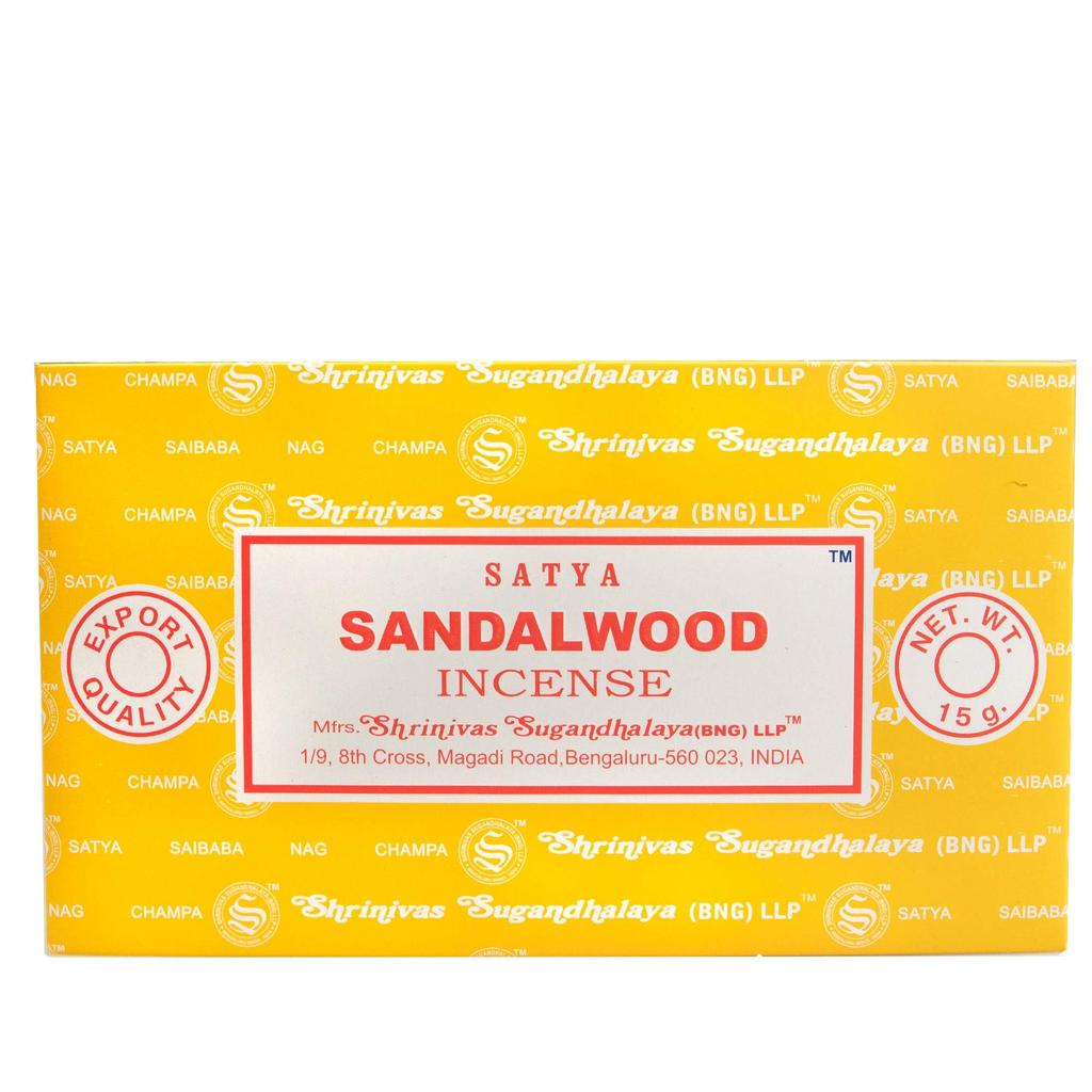 Satya Nag Champa Tömjén - Szantálfa - 15 gr - 12 darabos készlet