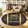 Round Rug Custom NameWigan Warriors Pattern Non Slip Carpet Home Floor Decor