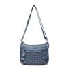 Damen Vintage Denim Schultertasche Lässige Crossbody Weich Mittlere Größe Reise Geldbörse in Schwarz Blau Marine