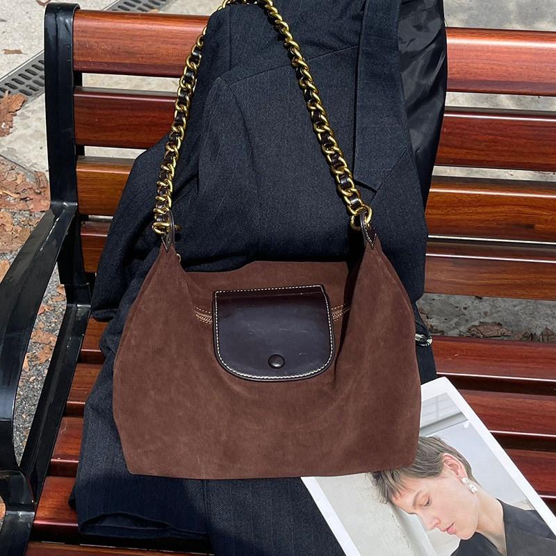 

Ladies New Frosted Cowhide Handbag Tote Bag Crossbody Leather Large Capacity Single Shoulder Chain