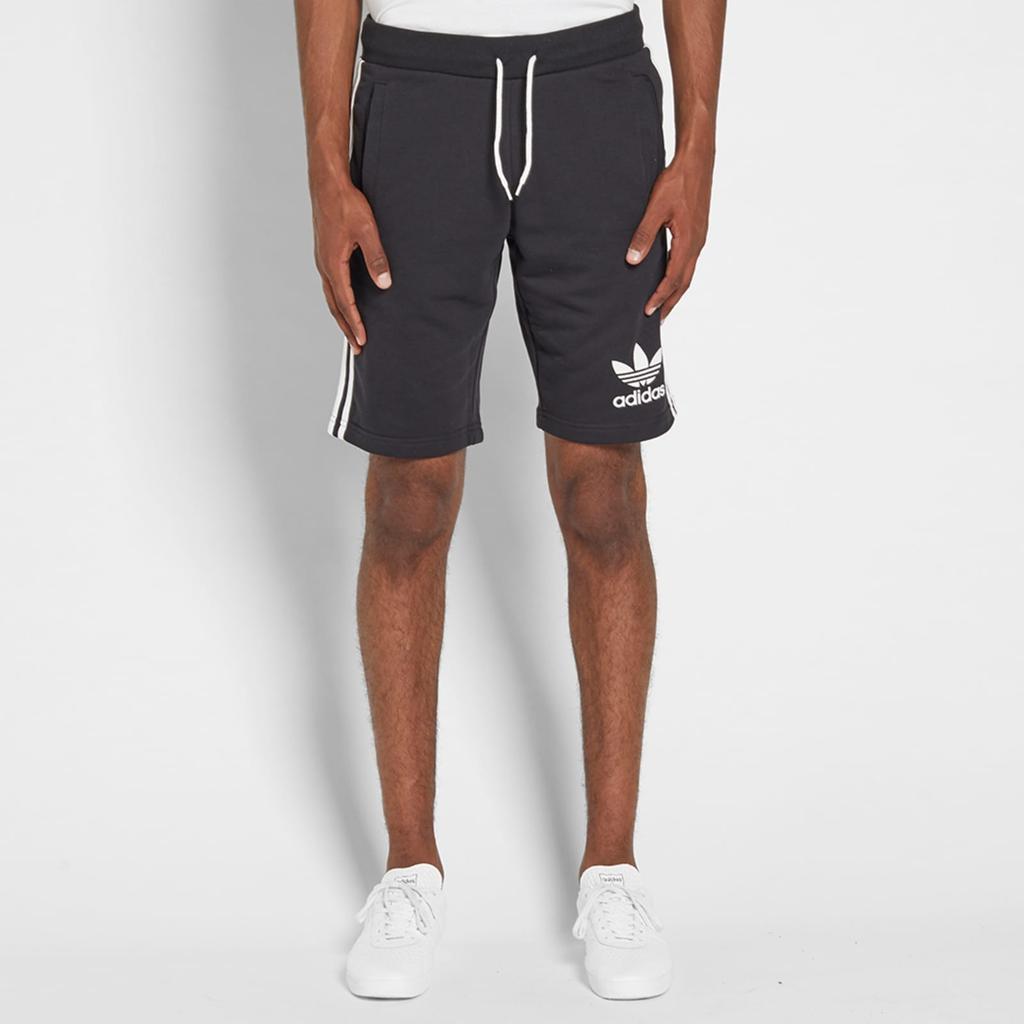 adidas Originals Comfortable Fashion Striped Letter Design Five-Point Casual Shorts Men Shorts Black BR6972