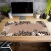 Brown Flowers Mouse Pad Large Game Computer HD Keyboard Pad Art Desk Mat Rubber Non-Slip Office Mousepad Table Accessories Gift