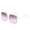 D Home Sunglasses, Hipster Large Square Metal Sunglasses, Trimmed Uv-Proof Sunglasses
