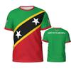 Saint Kitts and Nevis Football Jersey T-shirt Fashion Flag Badge Graphic T Shirts Sports Short Sleeve Soccer Uniform