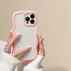 Simple Fashion Wave Frame Clear Shockproof Back Cover For iPhone 16 Pro Max 15 14 Plus 13 12 11 17 Pro Max 17 Air Case