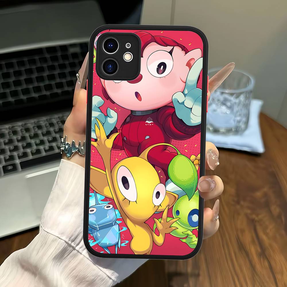 Classic Animation PIKMIN Phone Case For IPhone 16 15 14 Plus 15 13 12 11 Pro Max X XS MAX Matte Cover