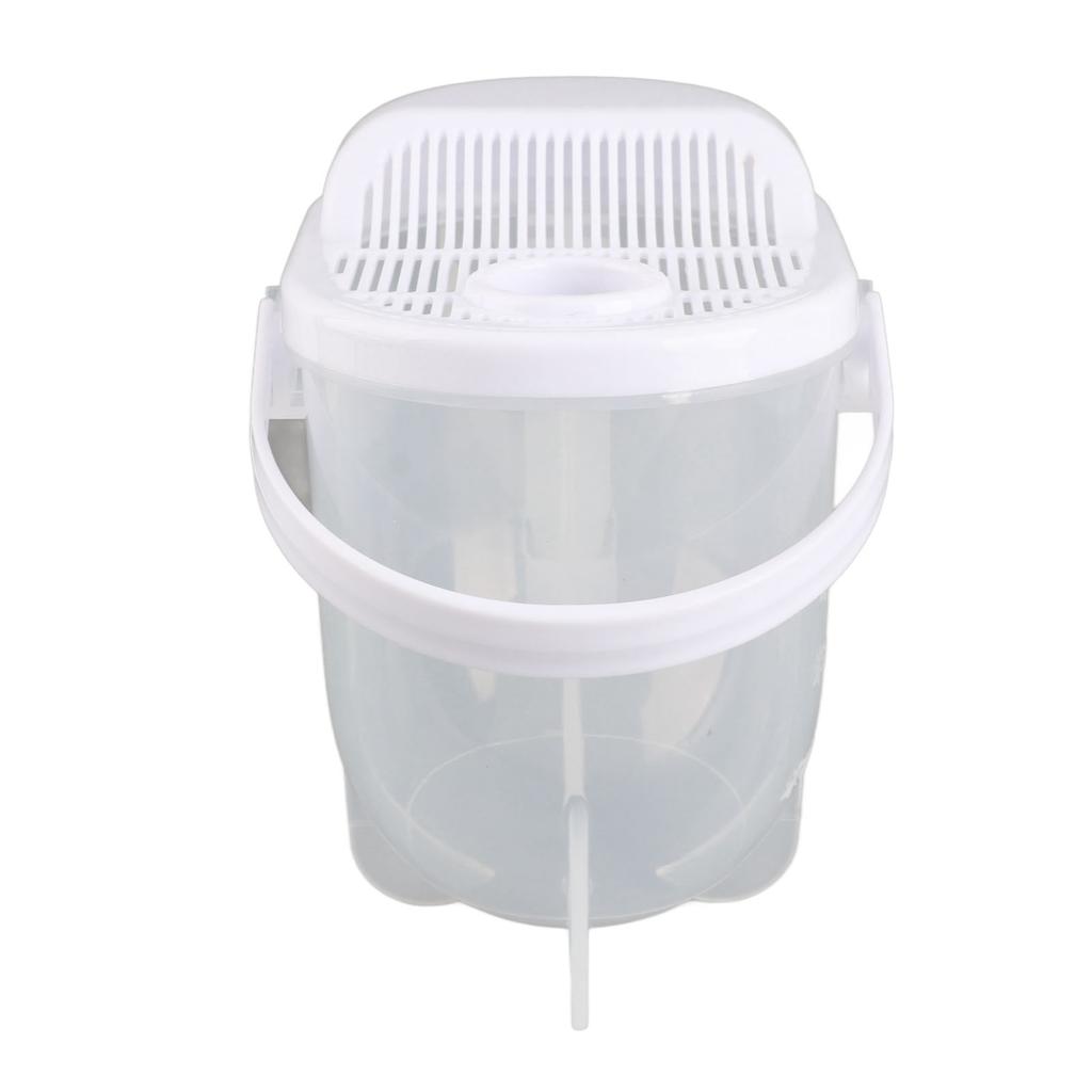 Rice Washing Bowl Water Flush Type ABS Clear Scale Fine Strainer Auxiliary Handle Rice Cleaning Basket for Kitchen