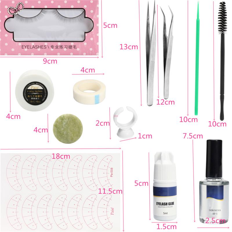 Semi Permanent Individual Eyelash Extensions Curl Glue Set Lash Starter Set Kit New
