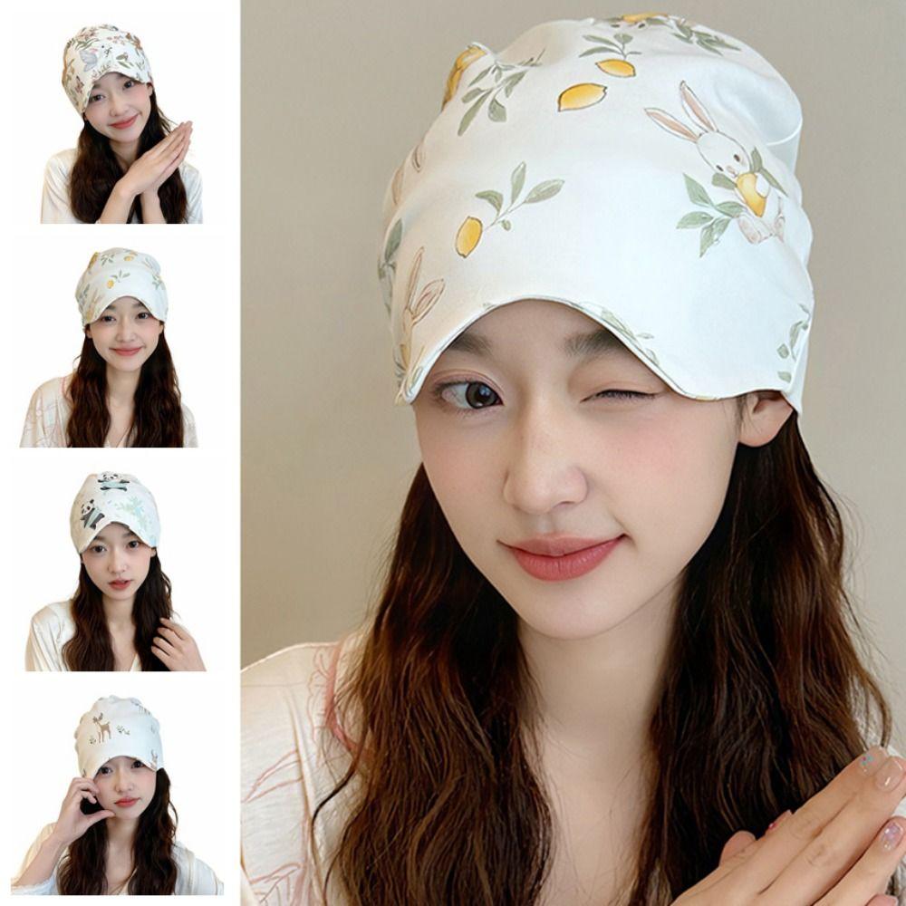 Eye Mask Postpartum Confinement Hat 2in1 Women's Sleep Cap Postpartum Cap  Hair Accessories