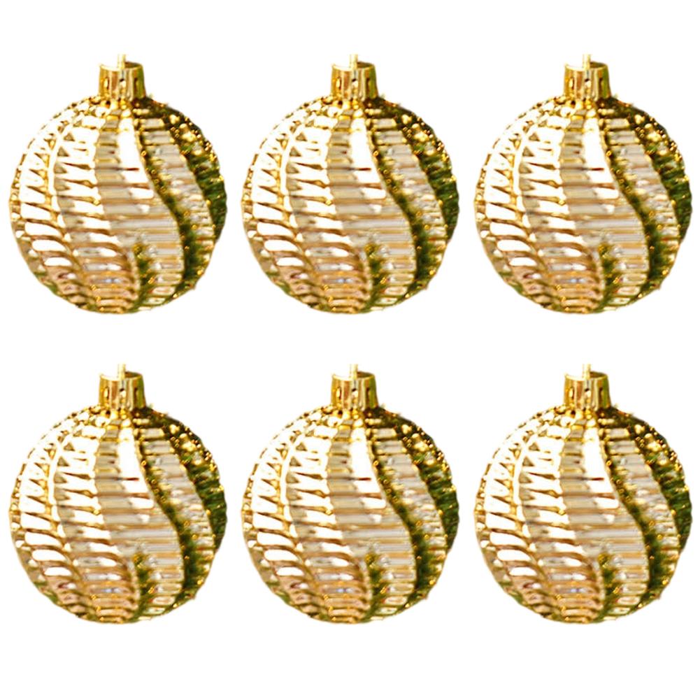 6cm Weihnachtskugel-Ornamente Set, Transparente galvanisierte Kunststoff-Hängekugeln für Feiertagsfeier und Heimdekoration