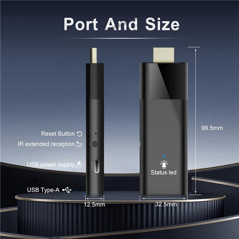 Q6 Mini TV-Stick Bluetooth Sprachfernbedienung 2G+8G Android 10 2,4G/5G WLAN+BT4.0 H313 Smart TV Box Android TV Dongle PK DQ03