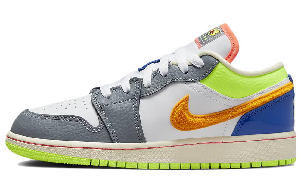 Jordan 1 Low White Coconut Milk Ghost Green Laser Orange (GS) 38.5
