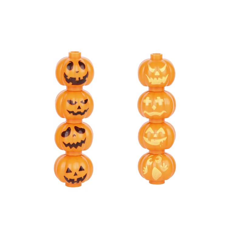 Halloween City Building Blocks Accessories Set Character Scene Tombstone Cemetery Model Toy Plant Mouse Bat Mini Brick Gift K043