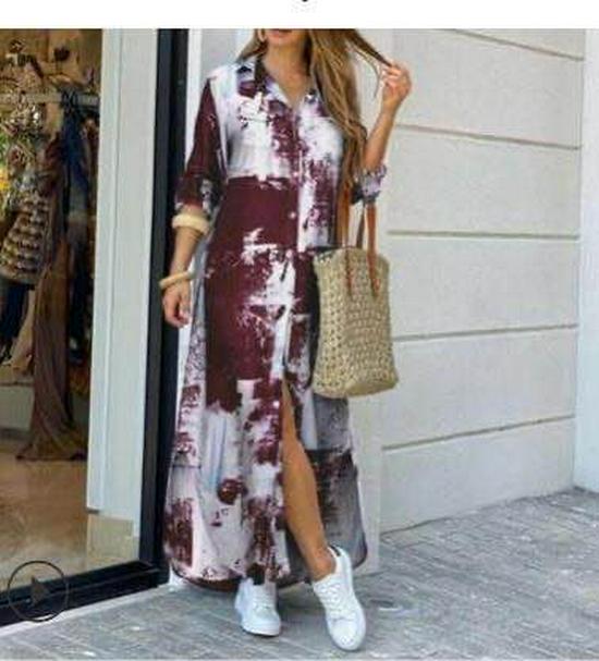 New Women's European and American Fashion Long Shirt Dress - Spring/Autumn, Sexy, Single-Breasted, Loose Lapel Design