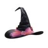 Folds Halloween Witch Hat Satins Wizard Cap Creative Mesh Bow Witch Hat  Performance Props