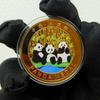 Medalha Comemorativa do Panda Gigante Chinês, Moedas Coloridas, Artesanato em Metal, Presente da Base do Panda de Sichuan, Presente para Amigos, Presente de Natal, Enchimento para Meias
