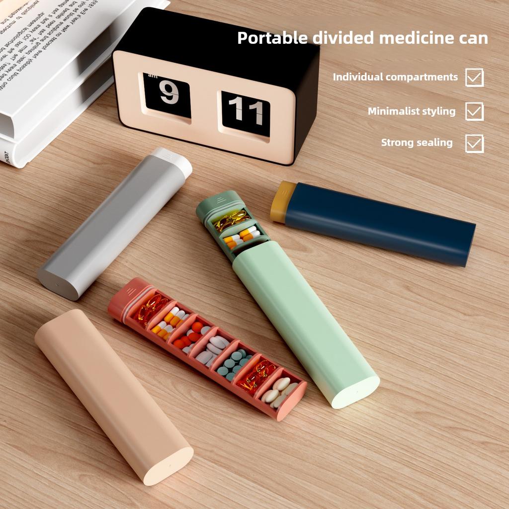 2026 New Portable Weekly 7 Day Pill Box Organizer Daily Container Medicines Box Pill Cases for Vitamin Fish Oils or Supplements