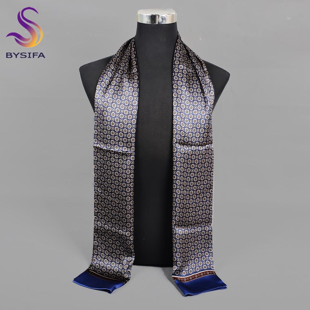 BYSiIFY|light Coffee Plaid Silk Cravat Scarf Men Winter Fashion Business Long Scarves Cravats Male Brand Soft Scarf Tie 160*26cm