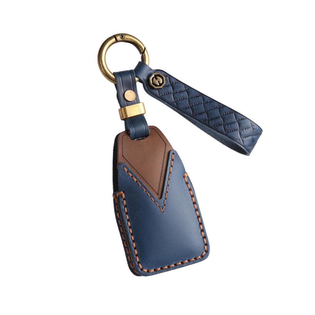 Premium-Schlüsselhülle aus echtem Leder für Hongqi HS5, H9, EQM5, HS7 – Retro, kreatives, handgefertigtes Design