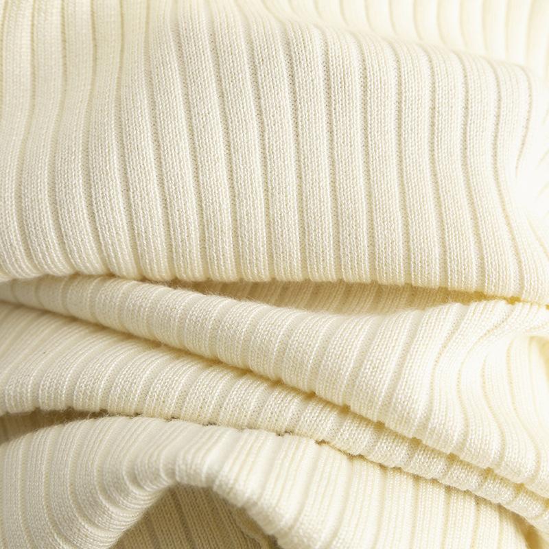 QICED Solid-color Knitted High-neck Zipper Sweater Set for Women's Autumn and Winter Fashion Casual Sweater Set