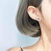 Silver Blue Starfish Mini Stud Earrings For Women Classic Fine Jewelry Light Accessories In Summer