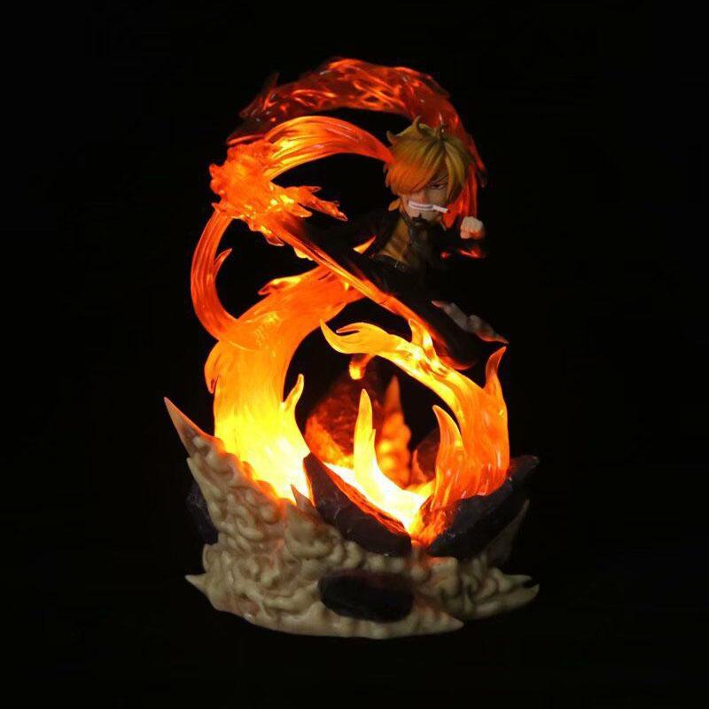 Anime One Piece Figure 22cm Demon Windfoot Sanji Battle Scene Pvc Action Figurine Statue Collectible Toys Model Ornaments Gifts