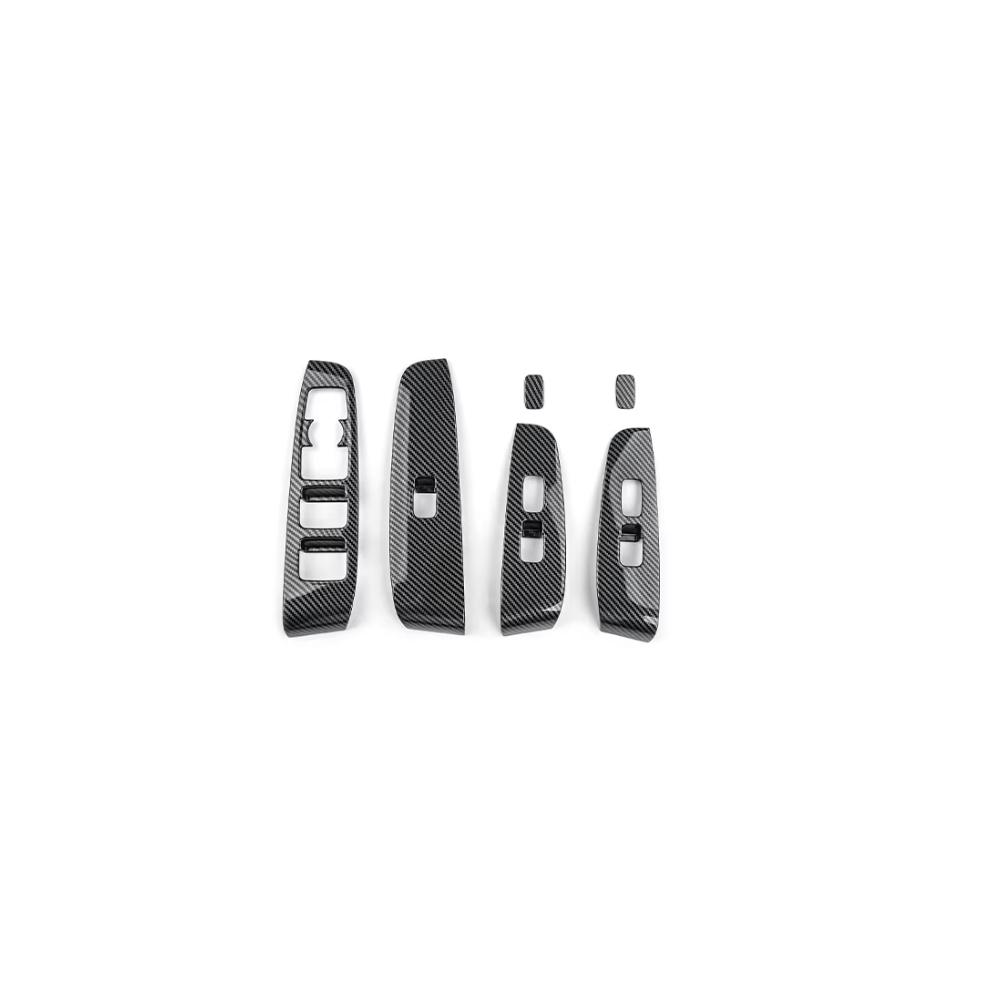 For Kia Sorento 2014- Car Tuning Carbon Fiber Window Button Cover Trim Car Interior Decor Accessories LHD