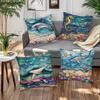 Fantasy Underwater World Decorative Pillowcase, Ultra-soft Polyester Material Living Room Sofa Back Car Pillowcase Decoration