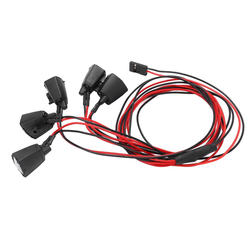 RC 5 LED Autolichter Set Kunststoff DC 5V Weißes Licht mit Quadratischem Lampenschirm für Axial SCX10