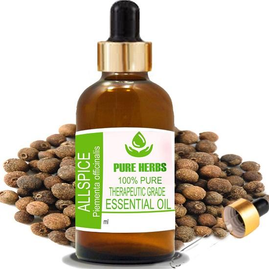 

Pure Herbs Allspice (Pimenta dioica) Pure & Natural Therapeutic Grade Essential Oil Glass 10 ml
