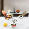 Creative Stainless Steel Snack Tray Bar Ktv Fruit Dish Metal Fruit Plate Dim Sum Dish Dried Fruit Candy Rack Partition Dessert S