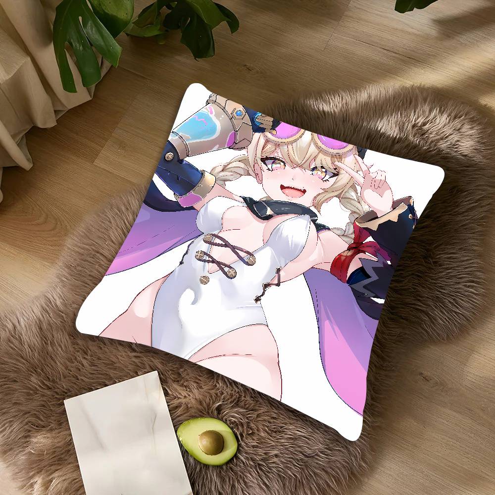 Cute Funny Girl Hot Jahoda Genshin Impact Cushion Cover Decor Throw Pillow Covers For Couch Camping Pillow Cover Decorations