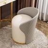 Same Day Delivery Luxurious Bedroom Vanity Stool: Solid Wood Swivel Makeup Chair with Backrest