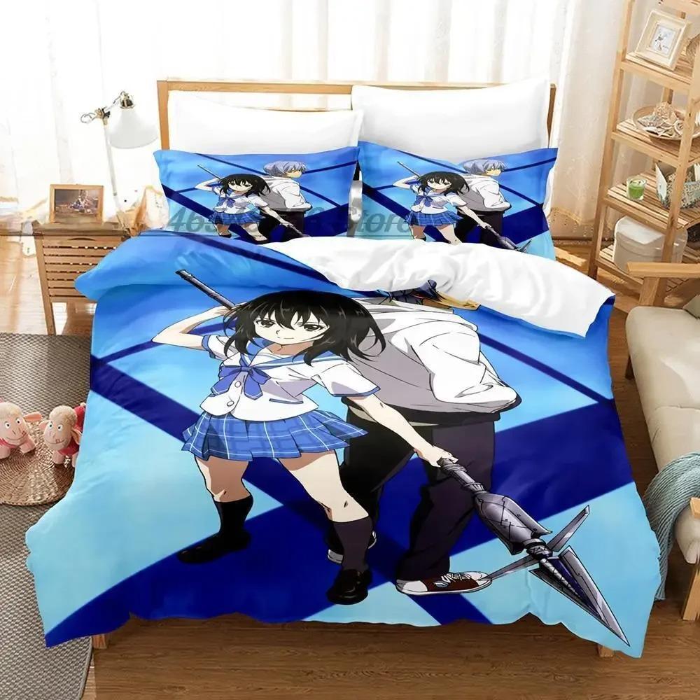 

3D-печать аниме STRIKE THE BLOOD комплекты постельного белья изысканный комплект постельного белья пододеяльник комплект постельного белья роскошный подарок на день рождения 135X200cm-2pcs