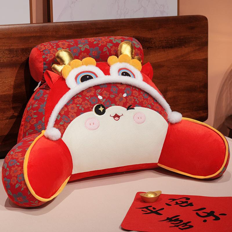Year of The Snake Pillow Blanket All-in-one Doll Doll National Fashion Lion Awakening Sofa Pillow Quilt Second Use Autumn and Winter Car Cushion