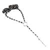 Shi Yong Gothic Black Rose Sword Rosary Necklace - Retro Style