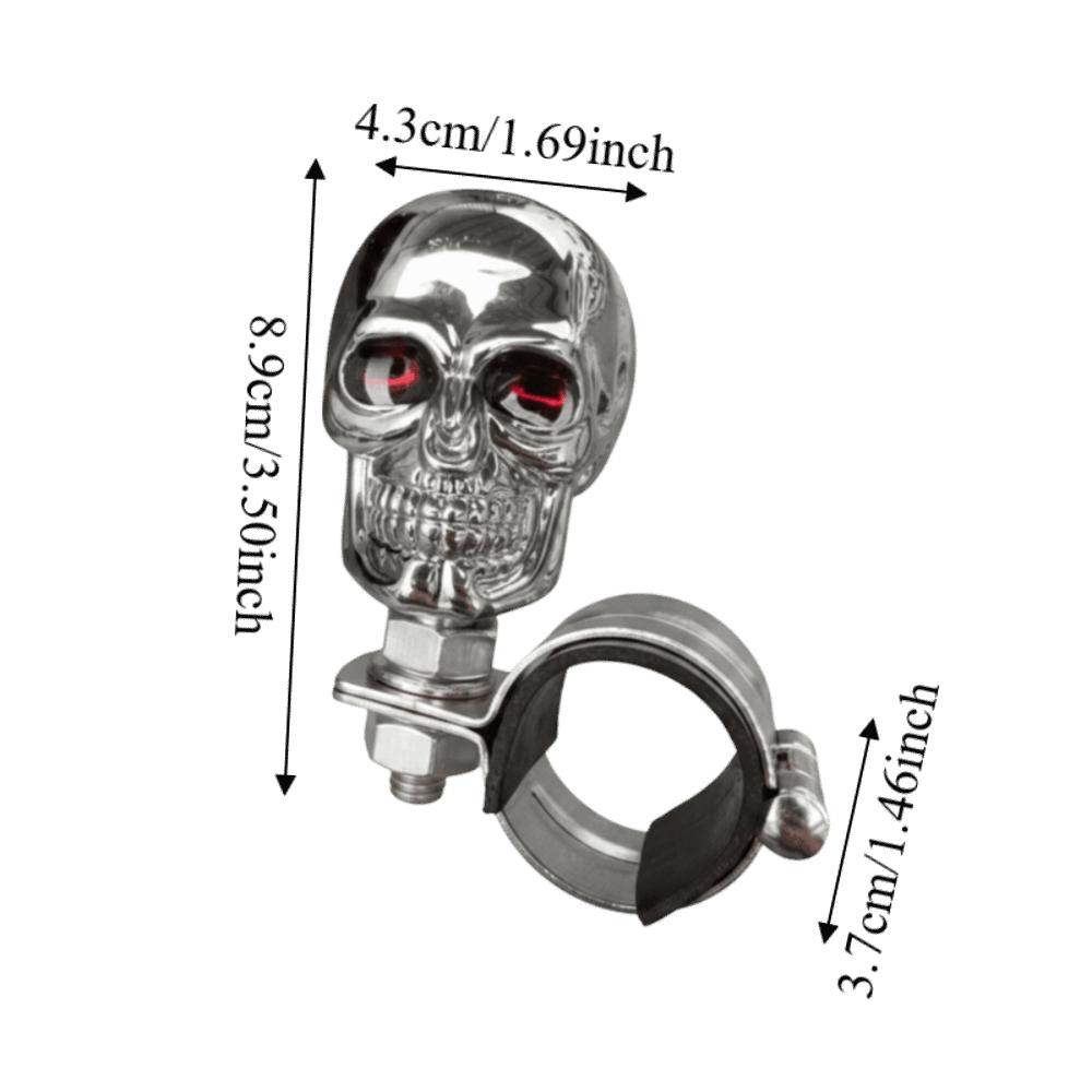 Skull Head Design Power Handle Metal Bearing Steering Wheel Spinner SUV
