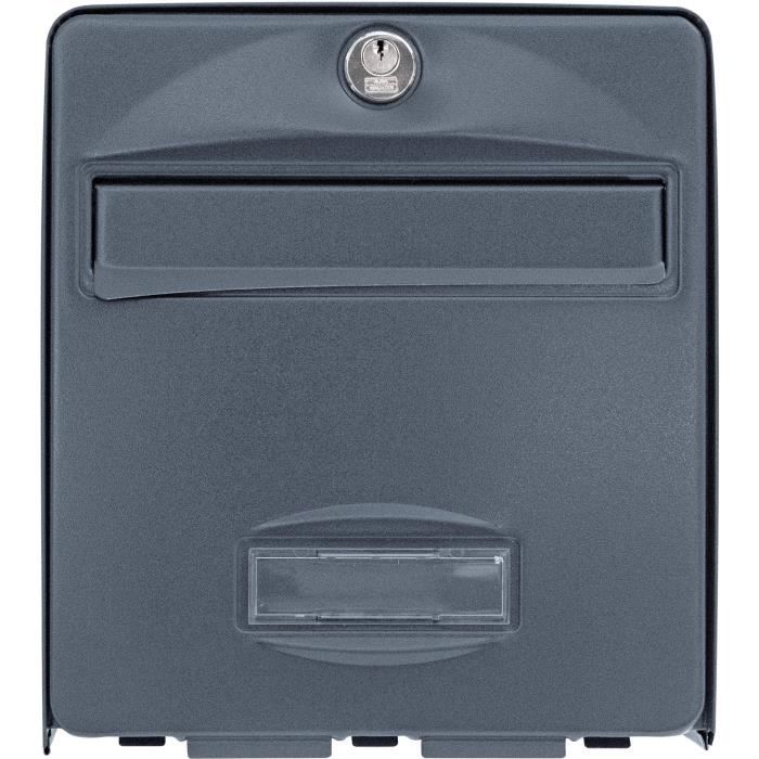 Boîte aux lettres BURG WACHTER BALTHAZAR 1 Porte - Sur pied - Acier galvanisé - Ouverture totale - Anthracite - Fabriqué en France