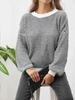 Women's Autumn & Winter Stripe Knit Sweater: Headless Wind, Round Neck, Long Sleeve, Loose Fit